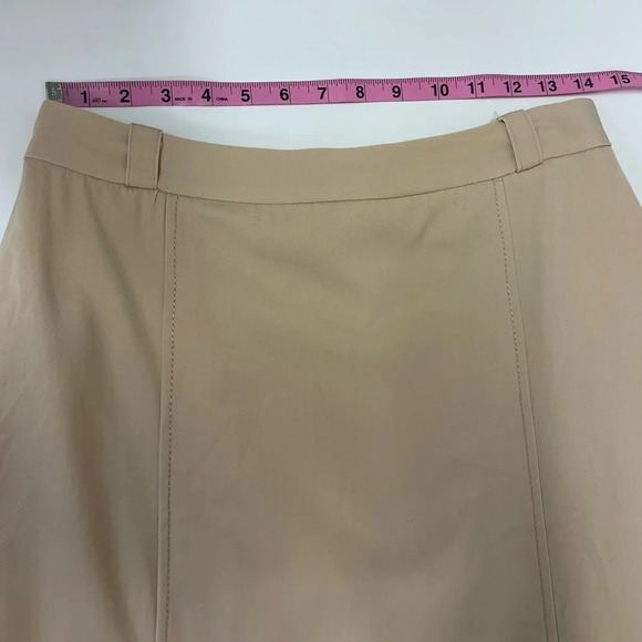 GUCCI Skirt Womens Tan Wool Made in Italy Vintage Size IT 46 / US 10 - Picture 11 of 13